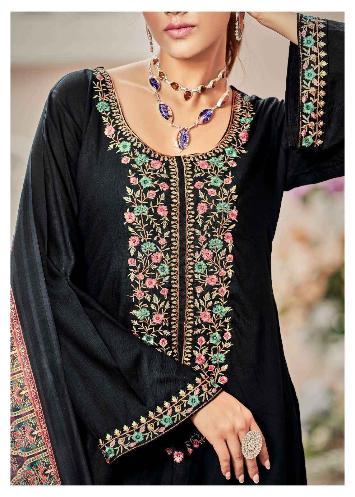 Hermitage Begum Rayon Slub Dress Material 5 pcs Catalogue