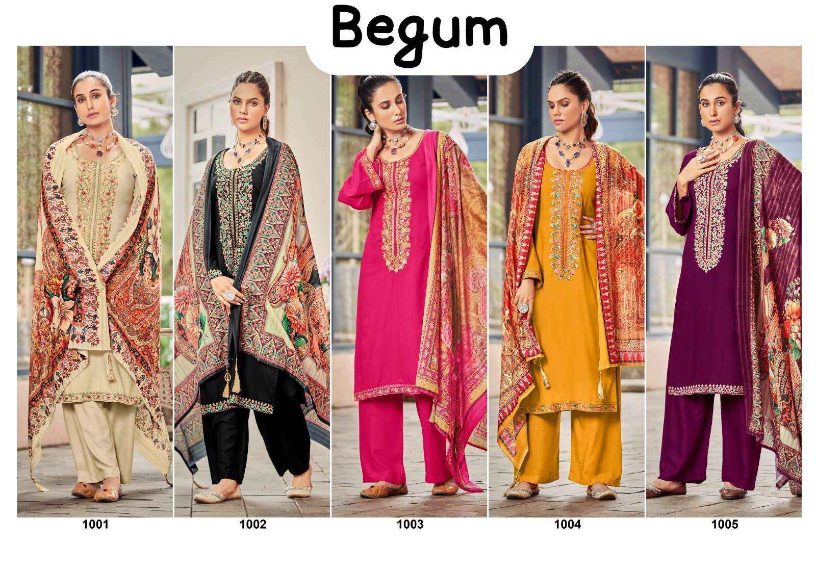 Hermitage Begum Rayon Slub Dress Material 5 pcs Catalogue