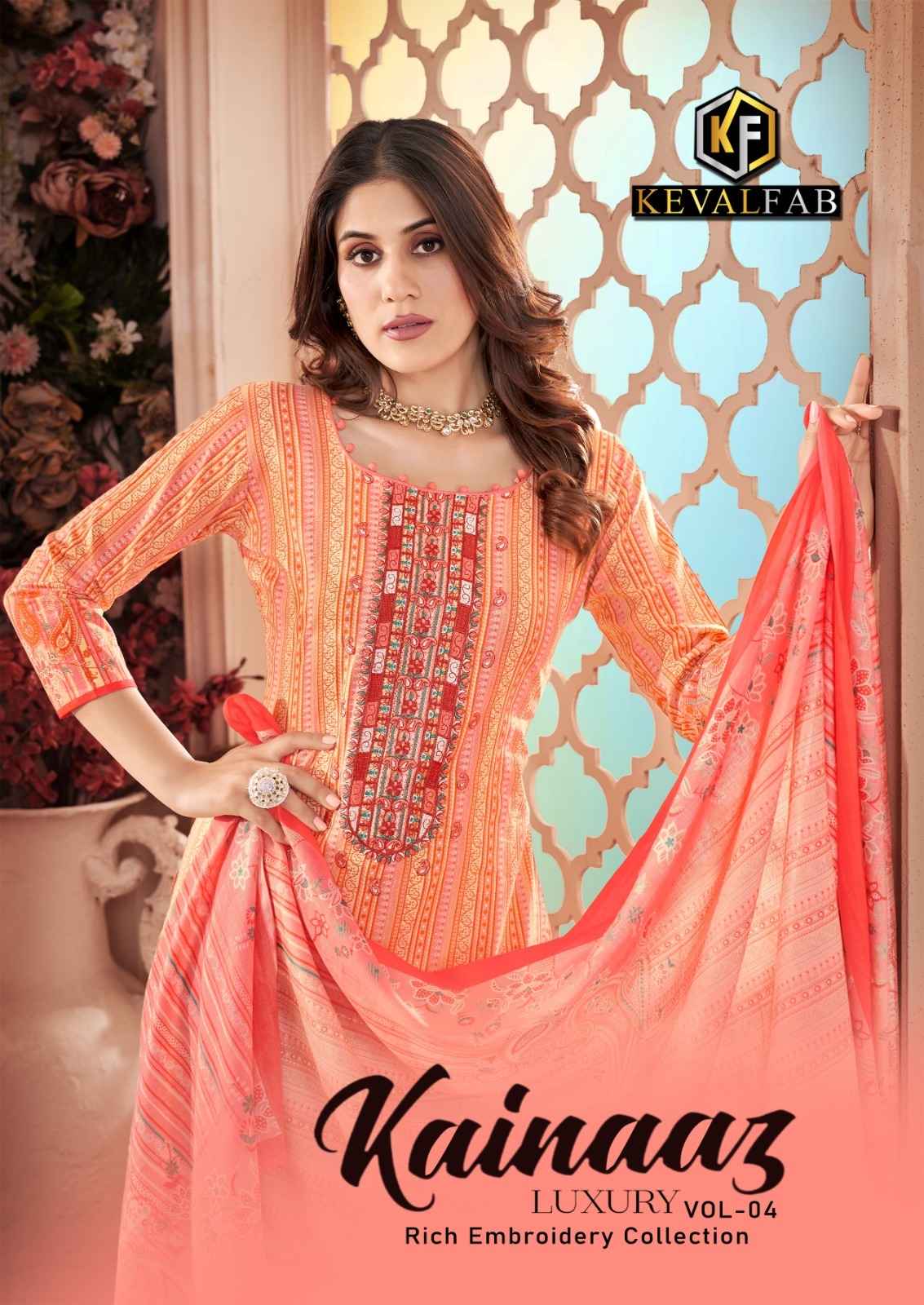 Keval Fab Kainaaz Vol 4 Cotton Dress Material 8 pcs Catalogue