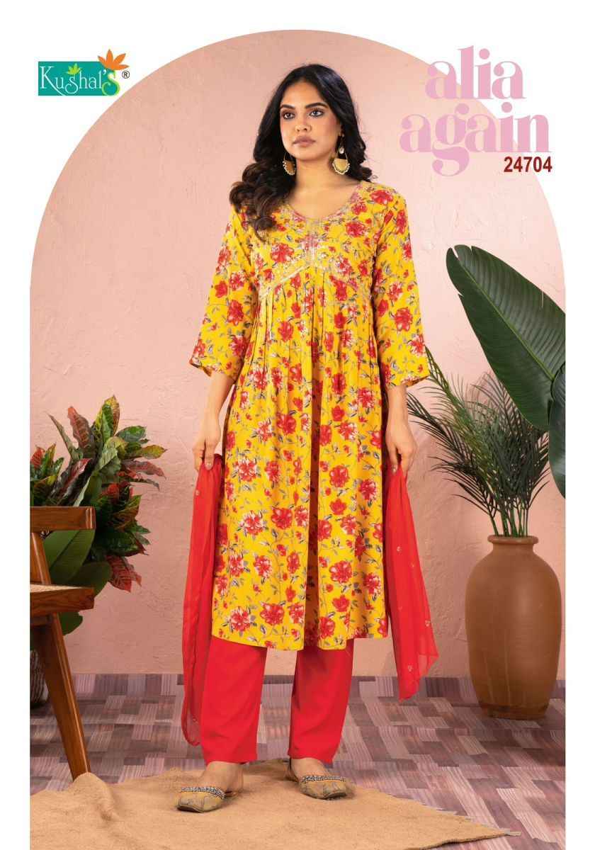 Kushal,s Alia Again Rayon Kurti 10 pcs Catalogue