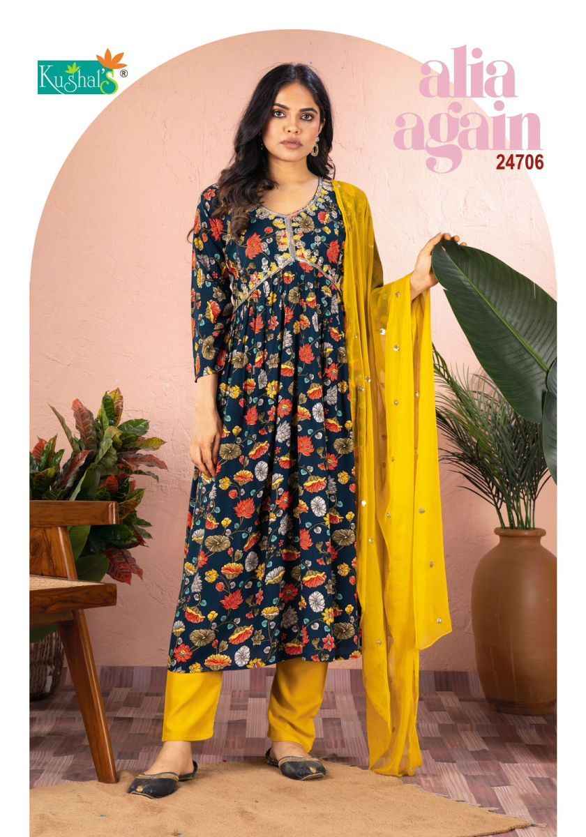 Kushal,s Alia Again Rayon Kurti 10 pcs Catalogue