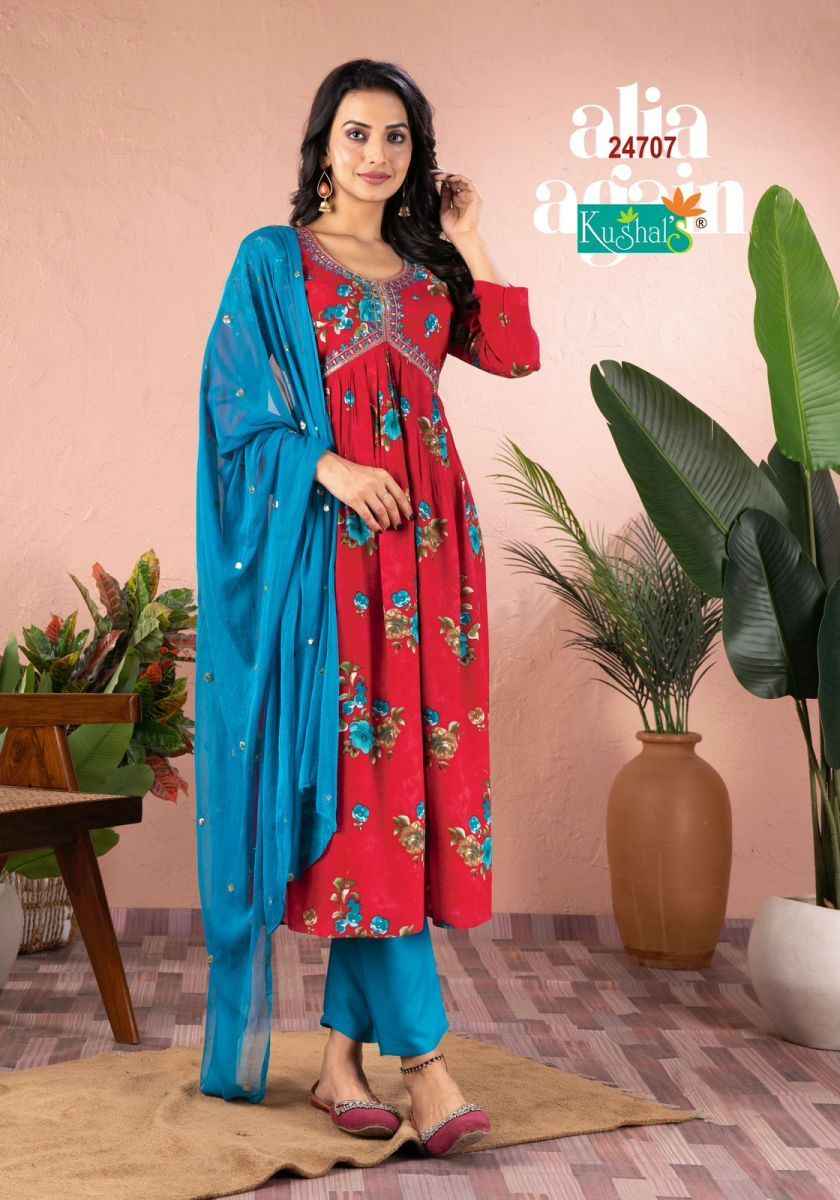 Kushal,s Alia Again Rayon Kurti 10 pcs Catalogue