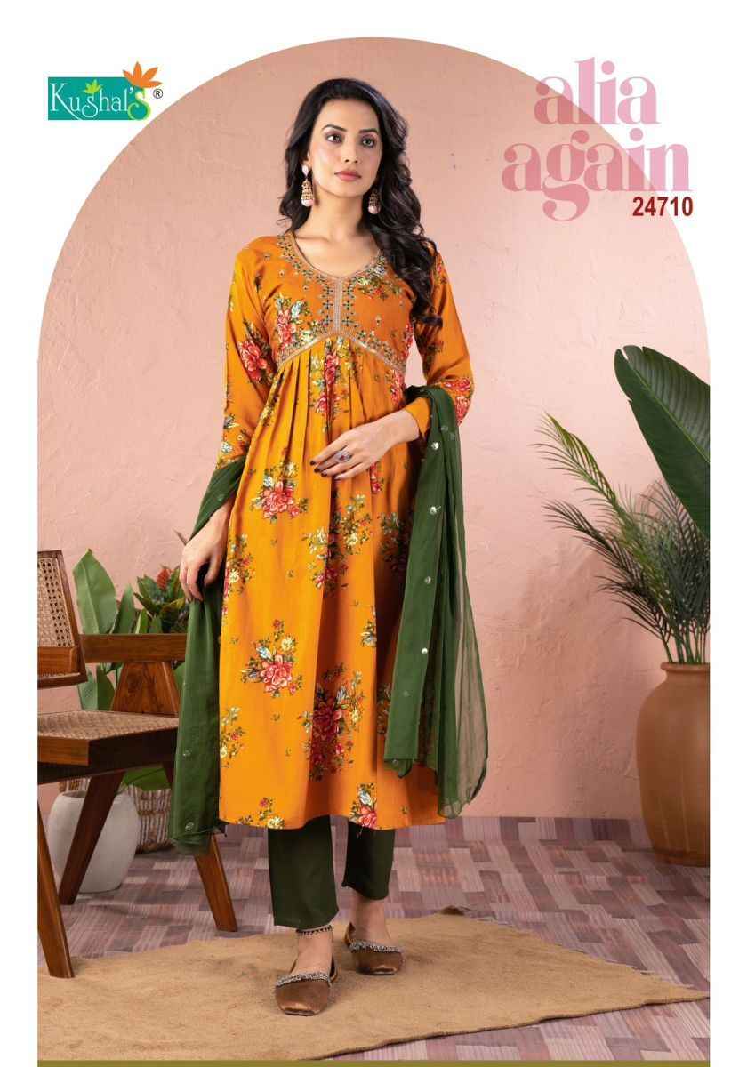 Kushal,s Alia Again Rayon Kurti 10 pcs Catalogue