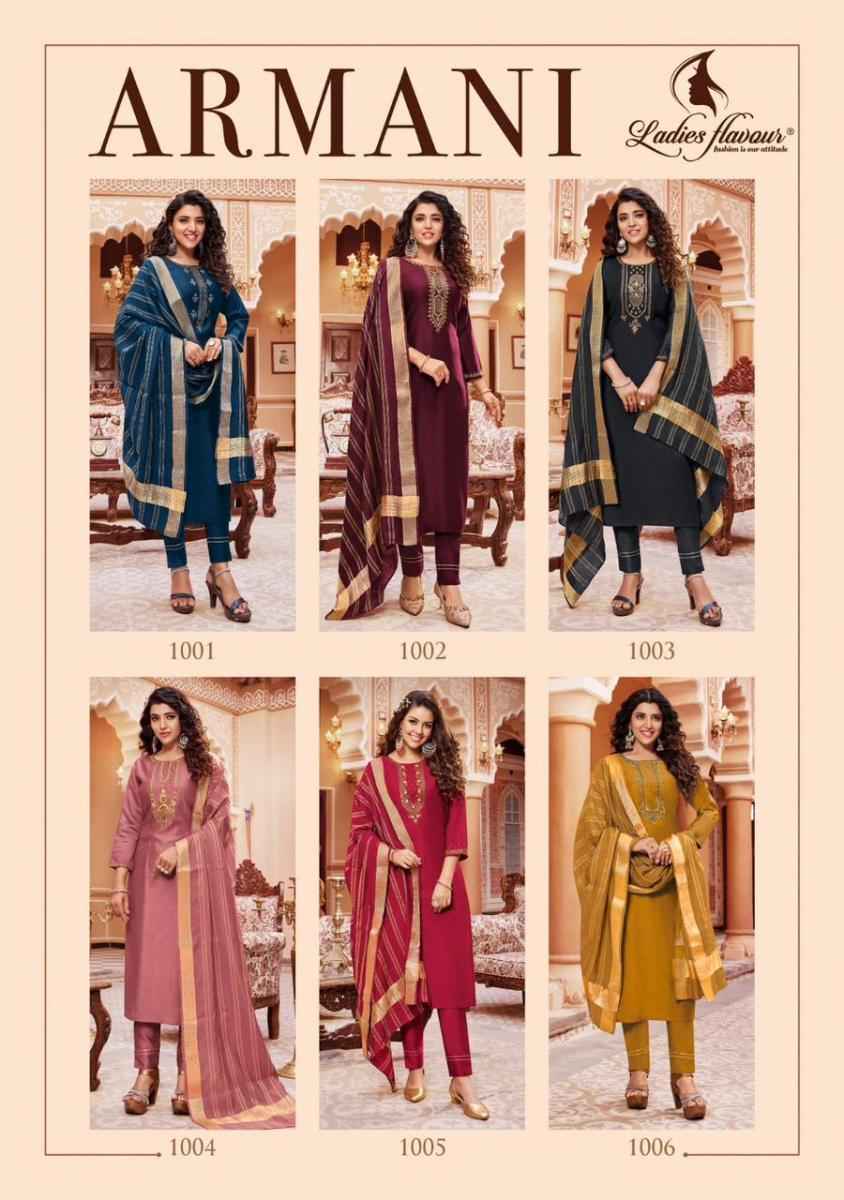 Ladies Flavour Armani Readymade Viscose Dress 6 pcs Catalogue