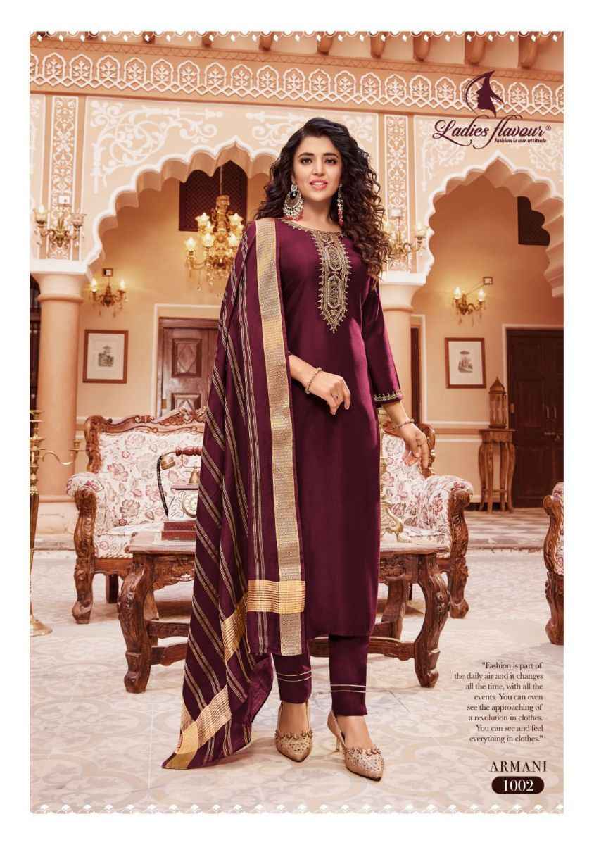 Ladies Flavour Armani Readymade Viscose Dress 6 pcs Catalogue