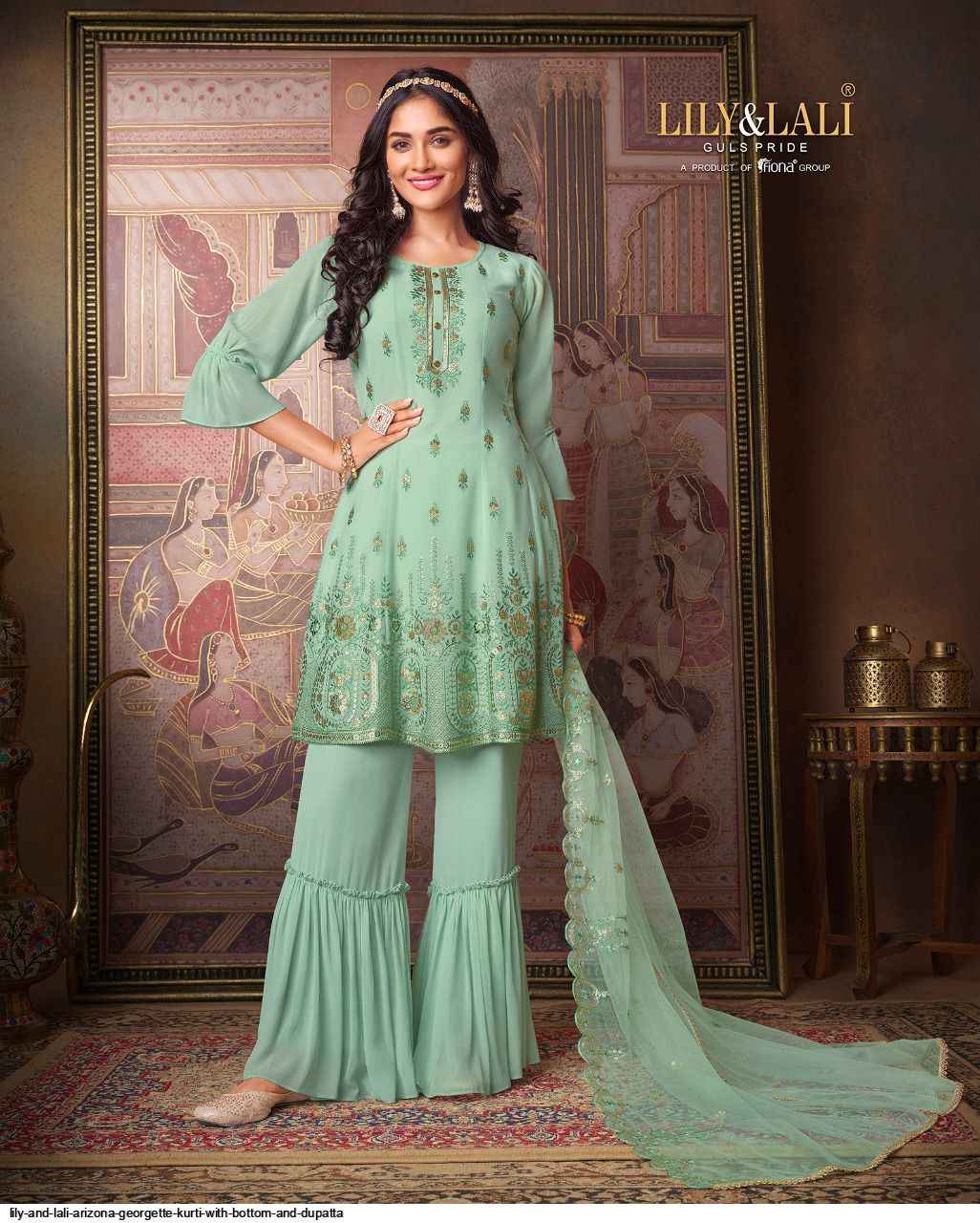 Lily Lali Arizona Georgette Kurti Combo Wholesale Kurtis Online