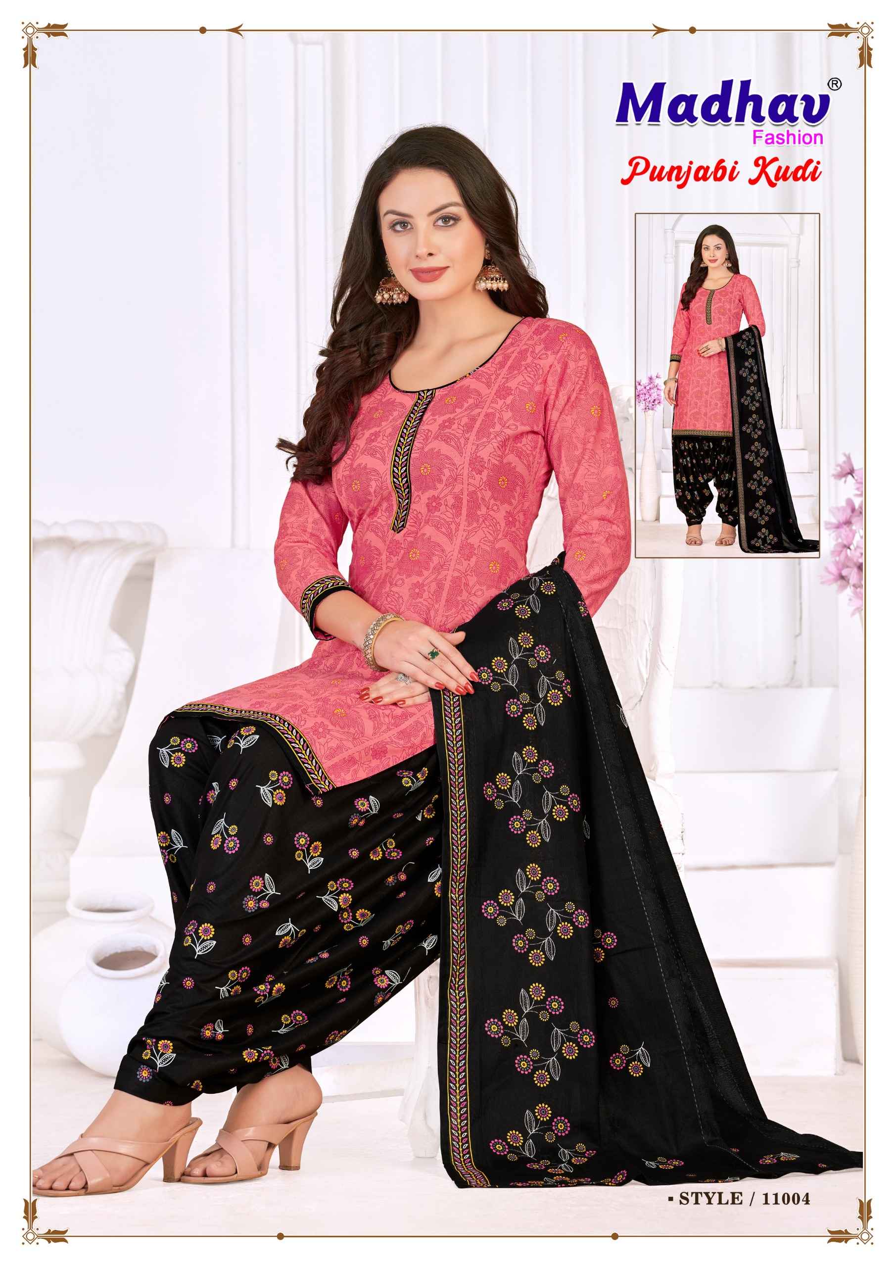 Madhav Fashion Punjabi Kudi Vol 11 Cotton Dress Material 10 pcs Catalogue