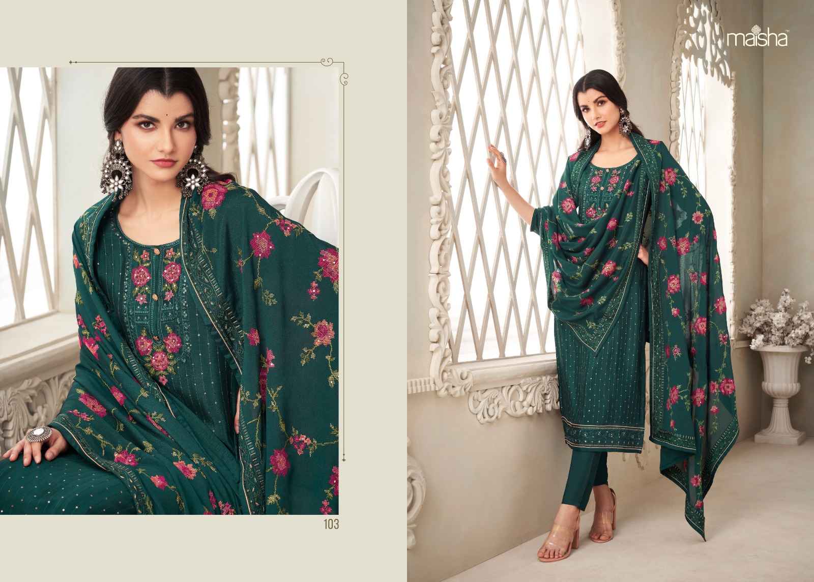 Maisha Pehnava Chinon Dress Material Wholesale Online Website