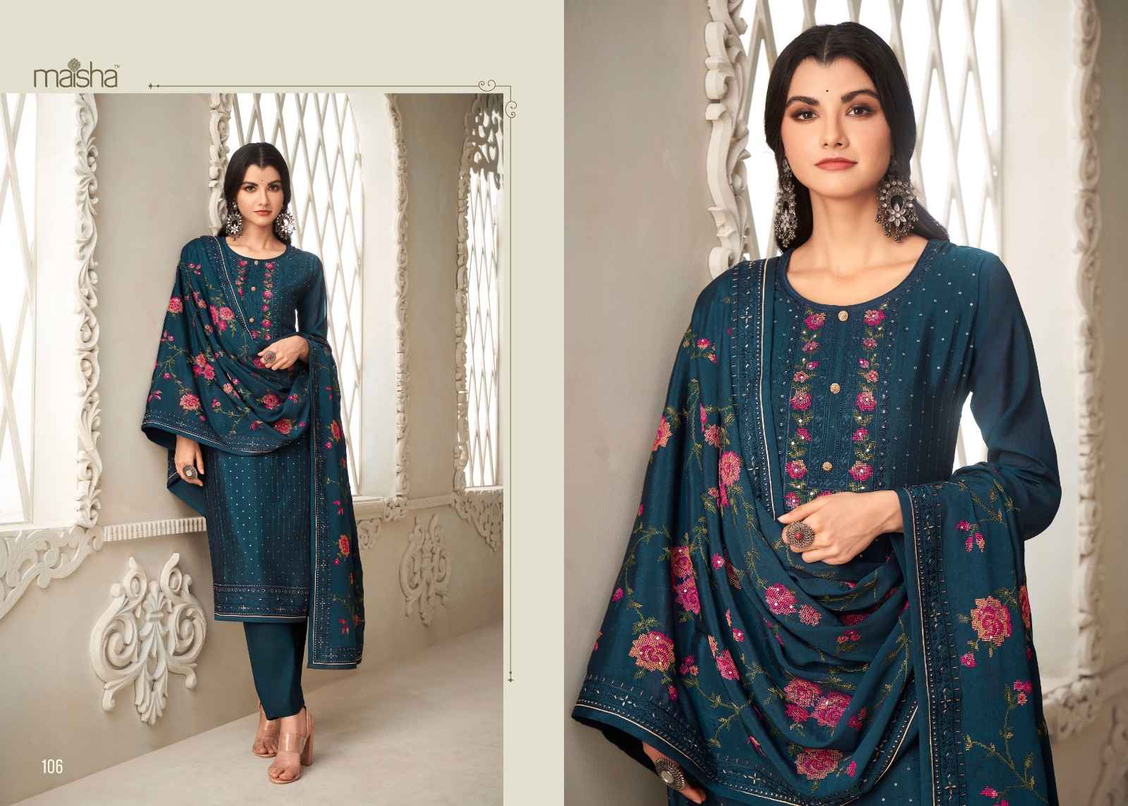 Maisha dress material clearance