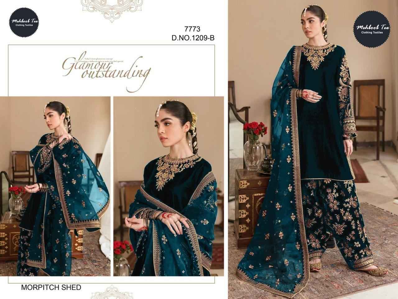 Mehboob Tex 1209 Velvet Dress Material 3 pcs Catalogue