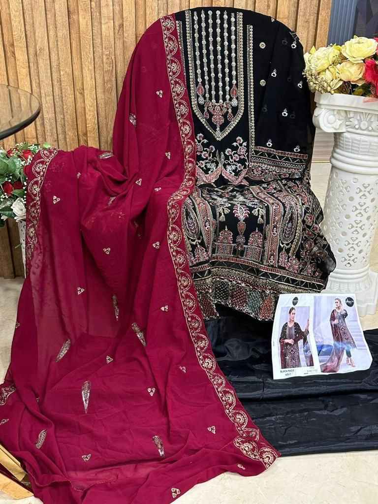 Mehboob Tex D NO 1152 Georgette Dress Material 4 pcs Catalogue