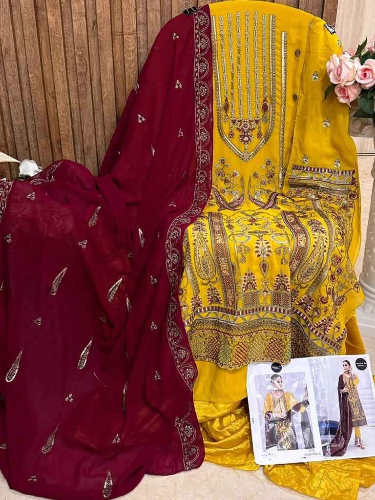 Mehboob Tex D NO 1152 Georgette Dress Material 4 pcs Catalogue