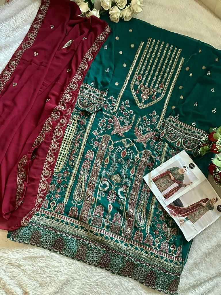 Mehboob Tex D NO 1152 Georgette Dress Material 4 pcs Catalogue