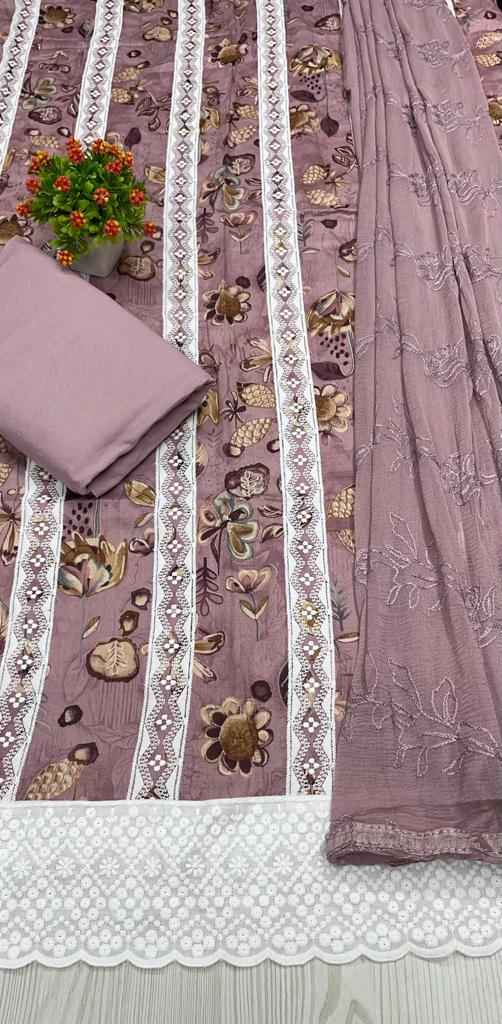 NKT 109 Satin Cotton Non Catalogue Dress Material 4 pcs Catalogue