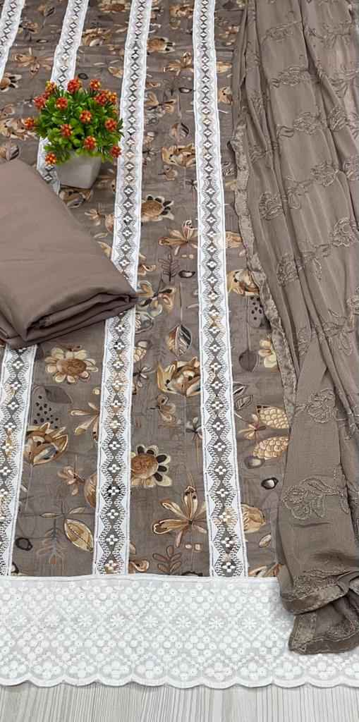 NKT 109 Satin Cotton Non Catalogue Dress Material 4 pcs Catalogue