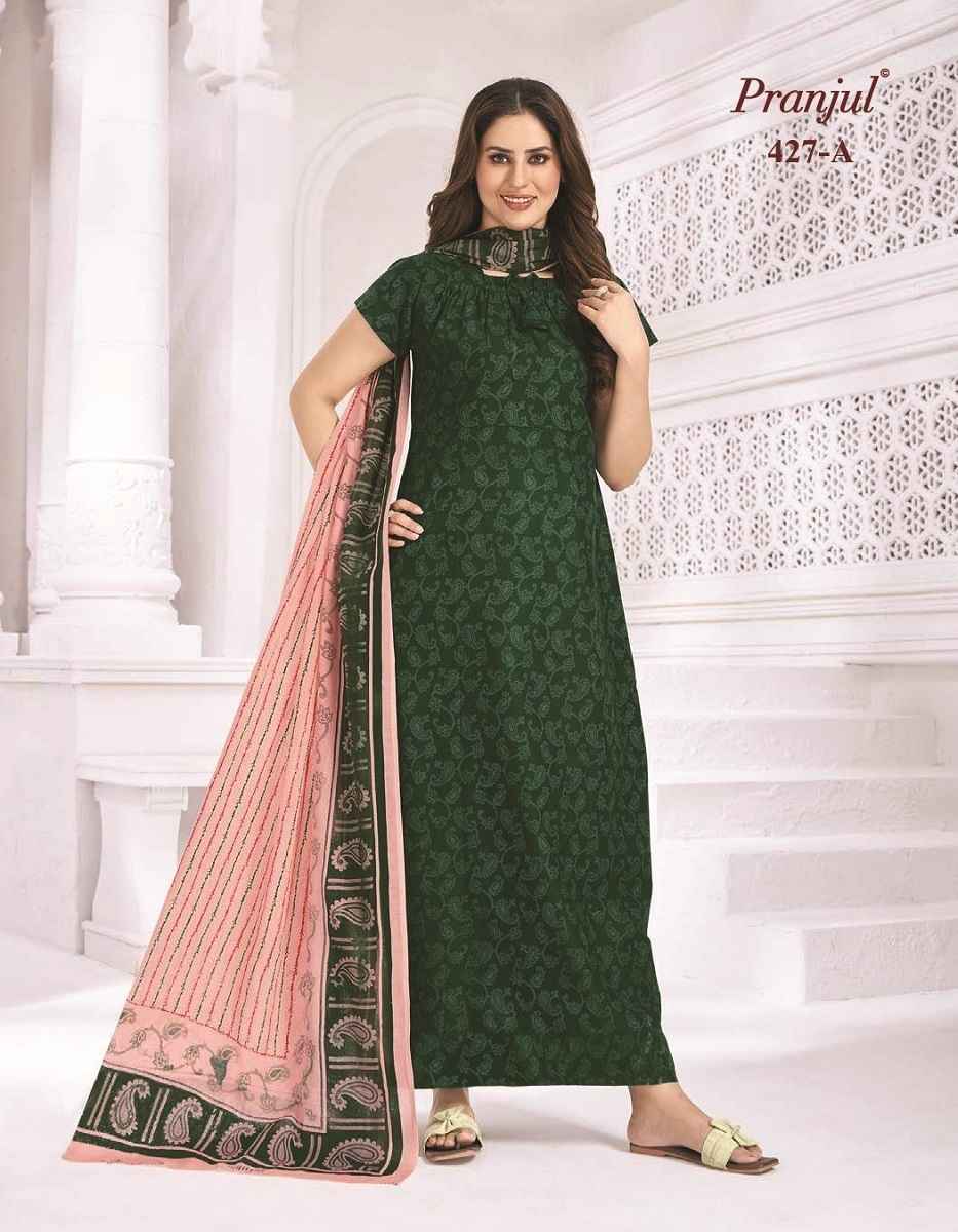 Pranjul Pratishtha Cotton Nighties With Dupatta 24 pcs Catalogue