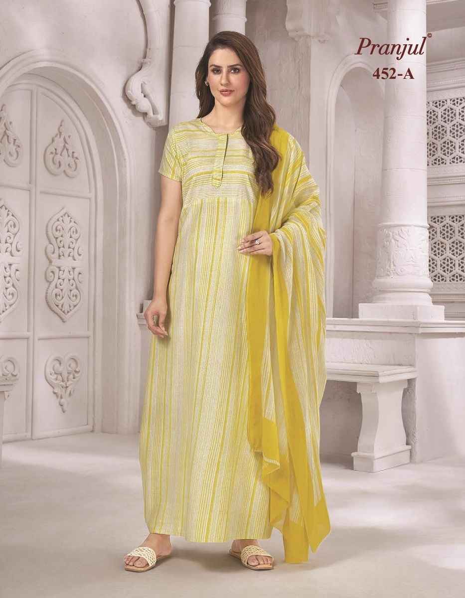 Pranjul Pratishtha Cotton Nighties With Dupatta 24 pcs Catalogue