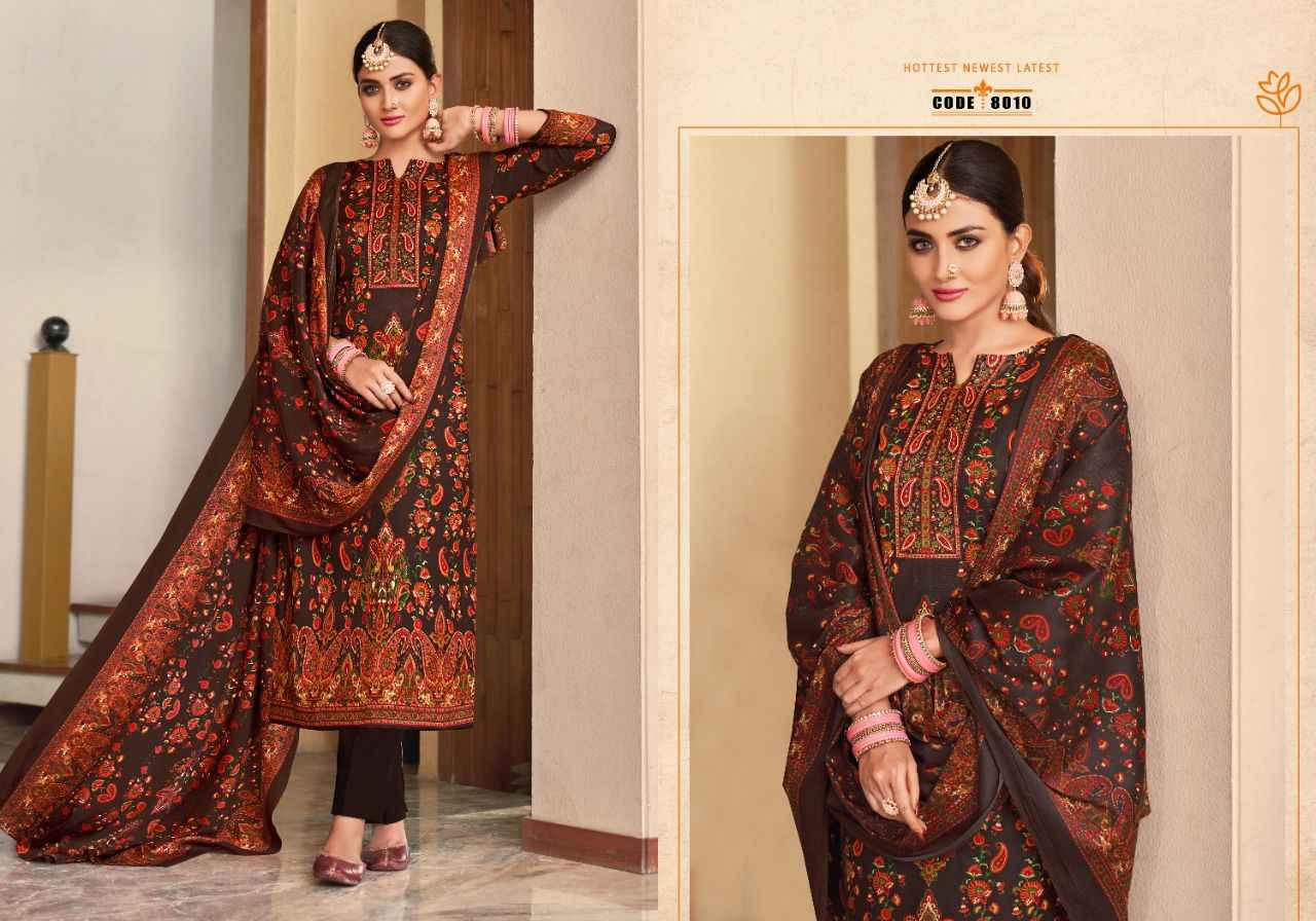 Radha Fab Kashmir Ki Kali Vol 8 Pashmina Dress Material 10 pcs Catalogue