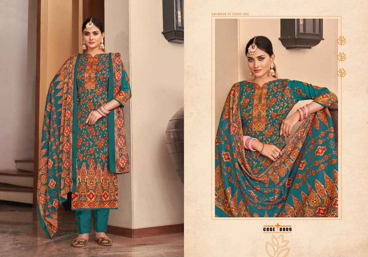 Radha Fab Kashmir Ki Kali Vol 8 Pashmina Dress Material 10 pcs Catalogue