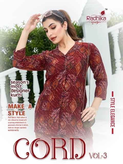 Radhika Cord Vol 3 Muslin Cord Set 4 pcs Catalogue