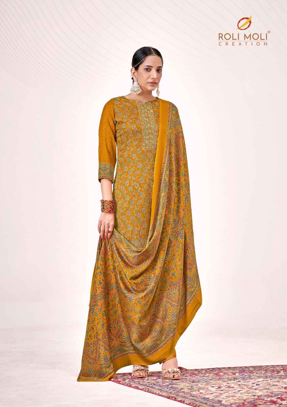 Roli Moli Creation Gulika Pashmina Dress Material 8 pcs Catalogue