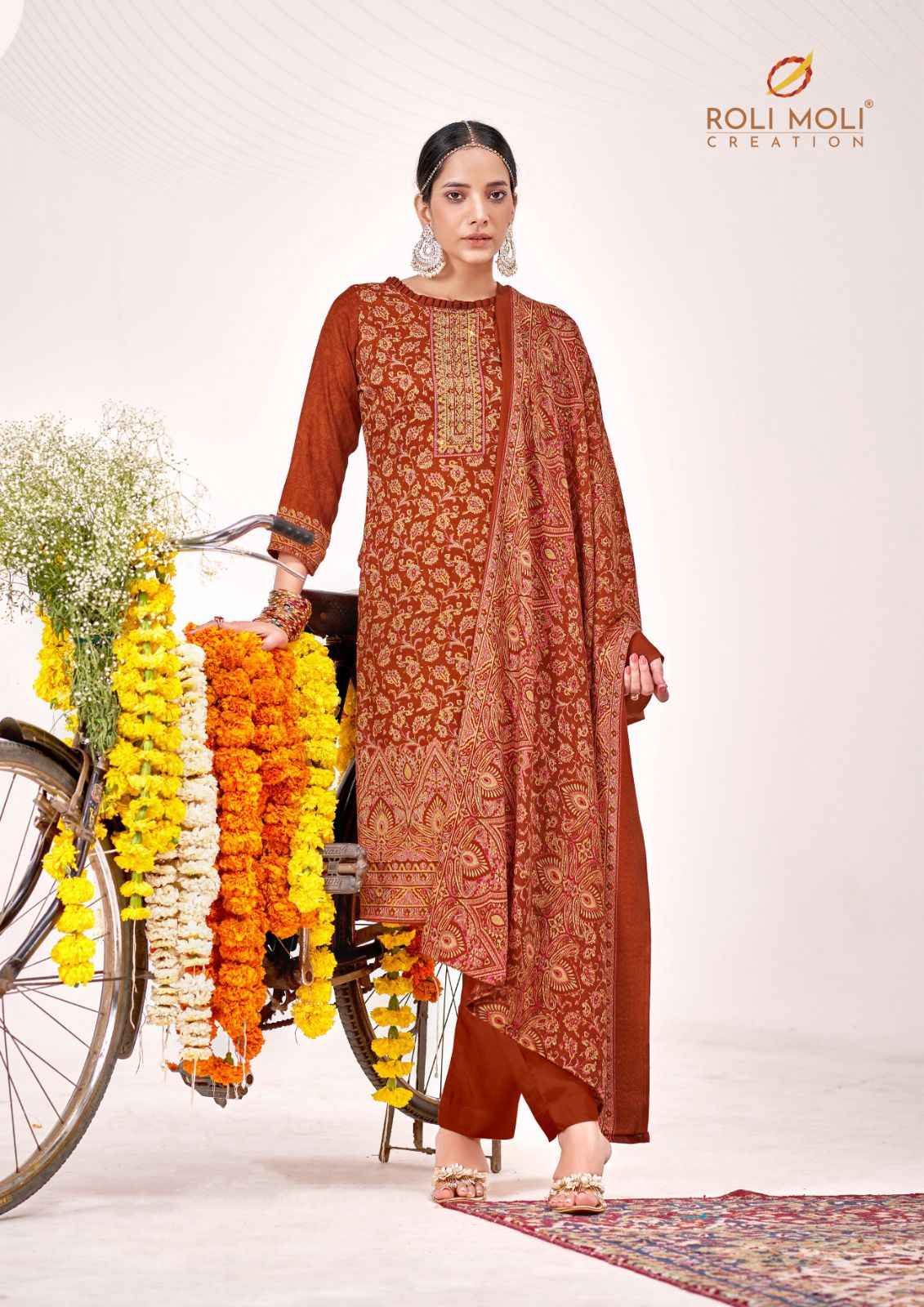 Roli Moli Creation Gulika Pashmina Dress Material 8 pcs Catalogue