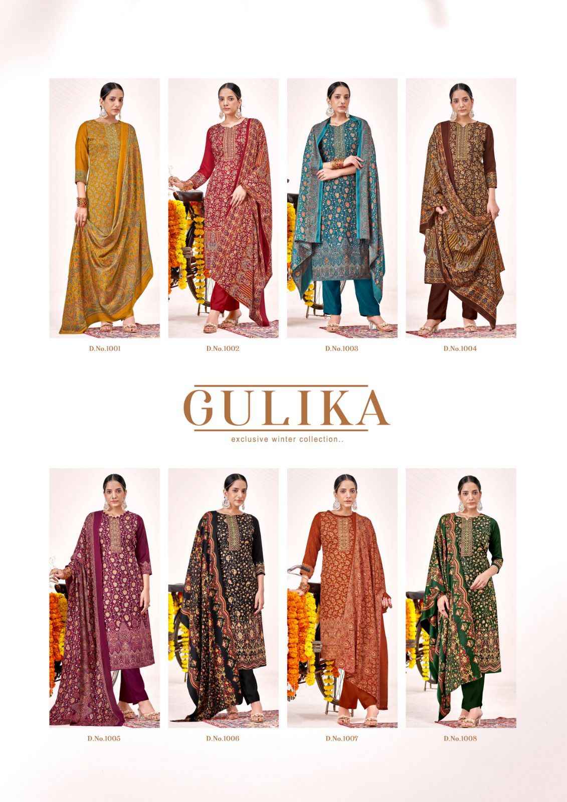 Roli Moli Creation Gulika Pashmina Dress Material 8 pcs Catalogue