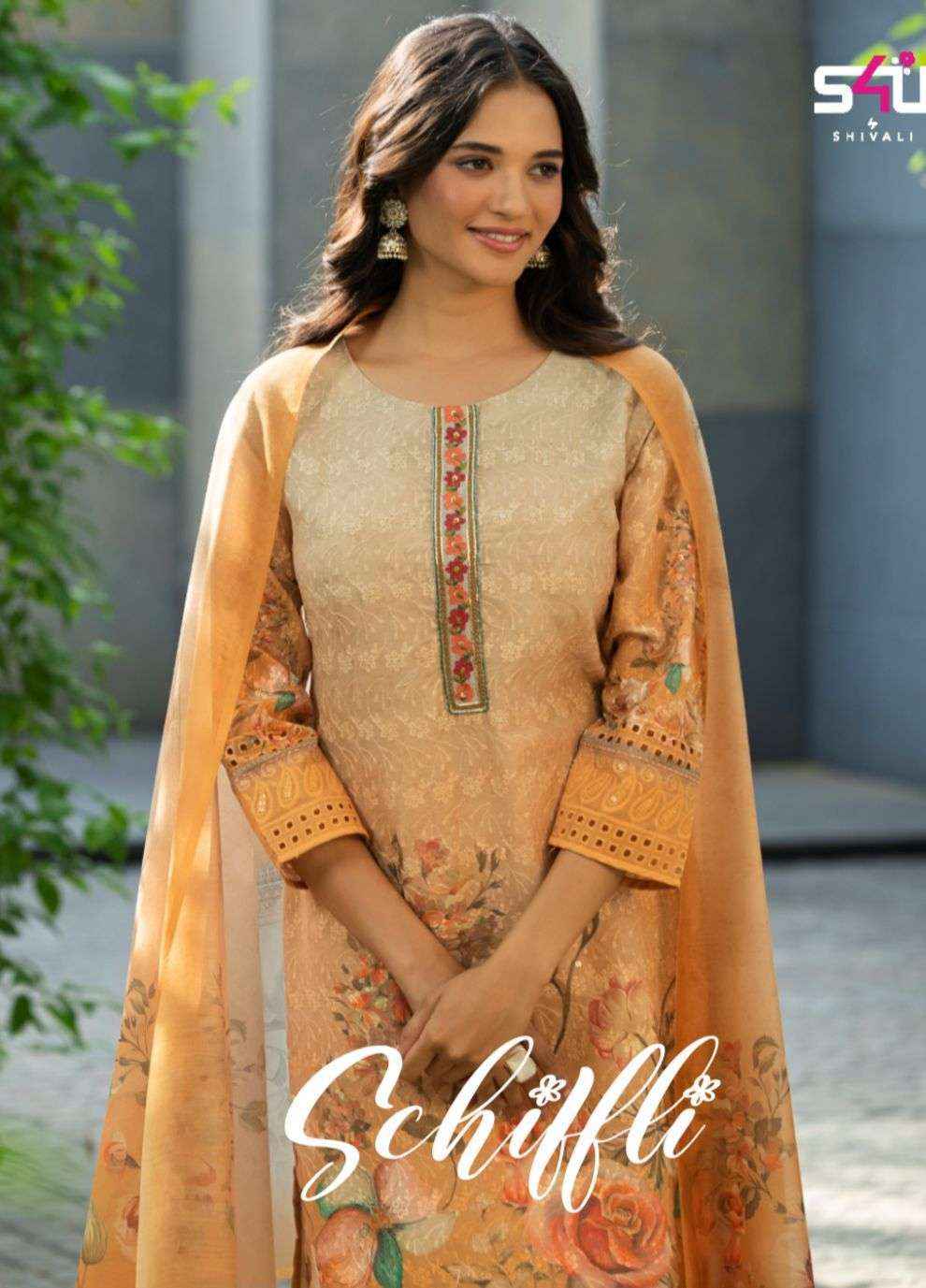S4U Schiffli Cotton Kurti Combo 5 pcs Catalogue
