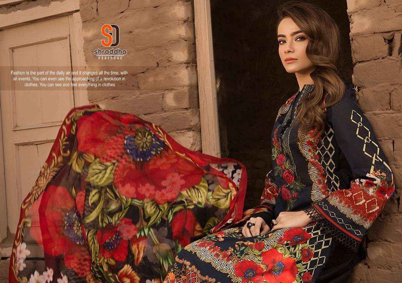 Shraddha Designer Vintage Vol 9 Lawn Cotton Dress Material 4 pcs Catalogue