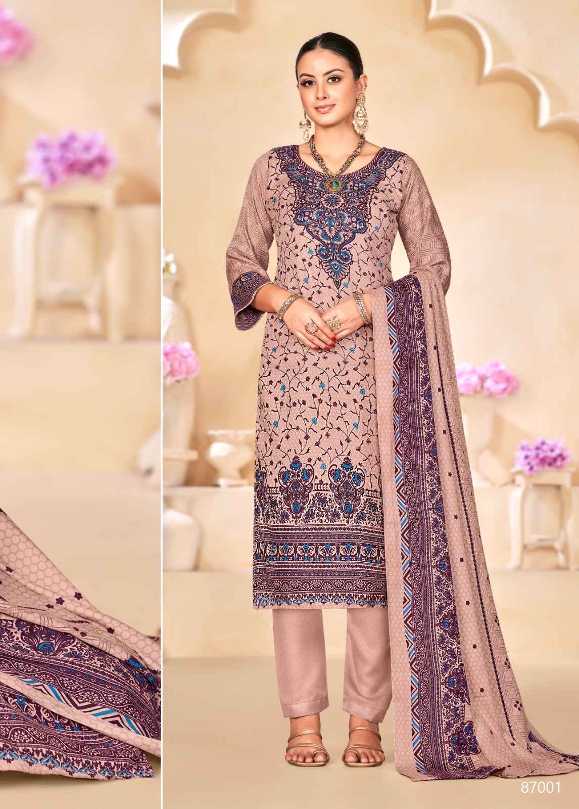 SKT Suits Sitaara Pashmina Dress Material 8 pcs Catalogue