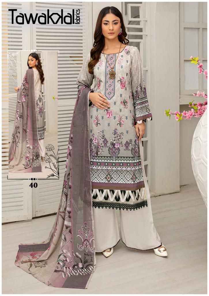 Tawakkal Fabrics Mehroz Luxury Heavy Cotton Collection Vol 4 Cotton Dress Maerial Wholesale Suits Supplier