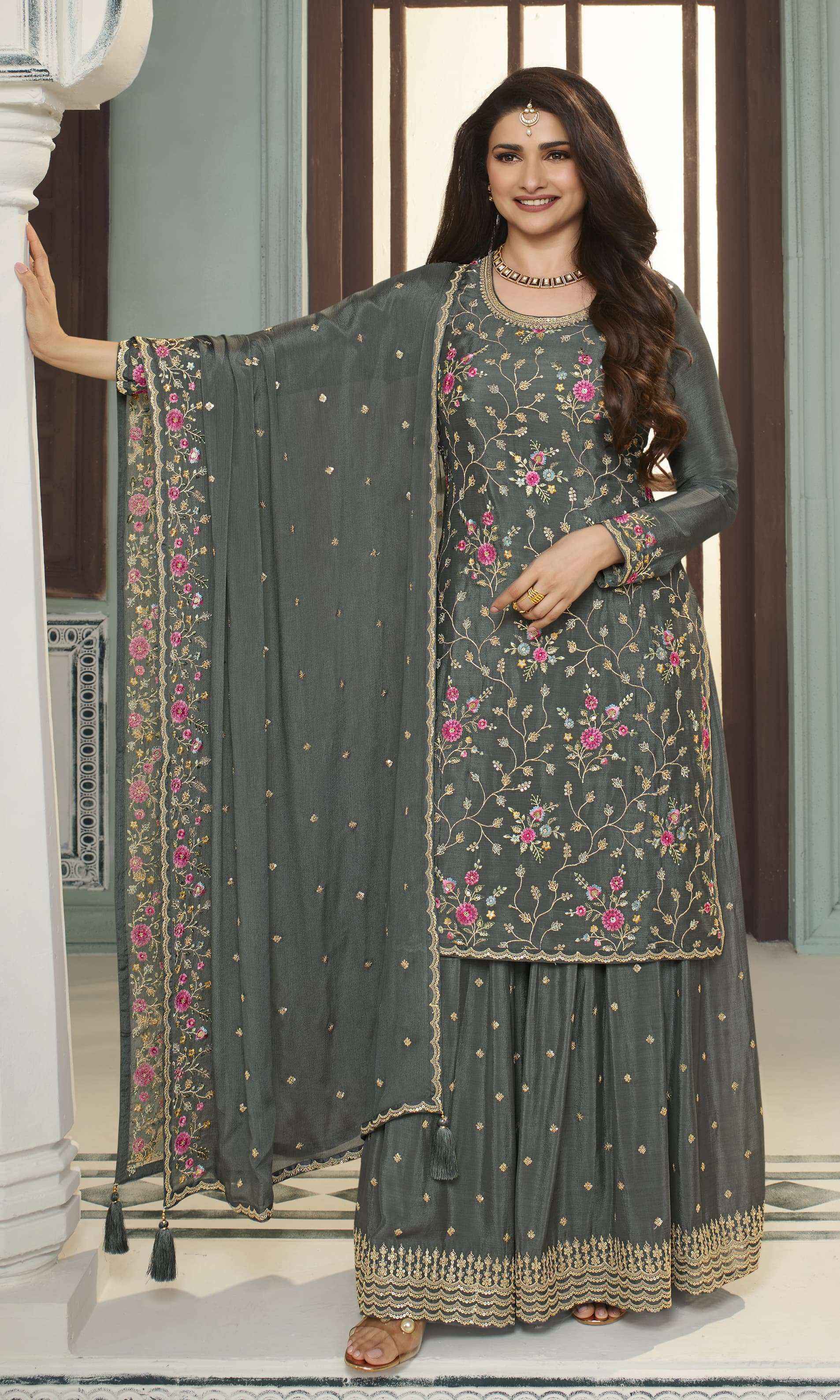 Vinay Fashion Kuleesh Avanti Chinon Dress Material 6 pcs Catalogue