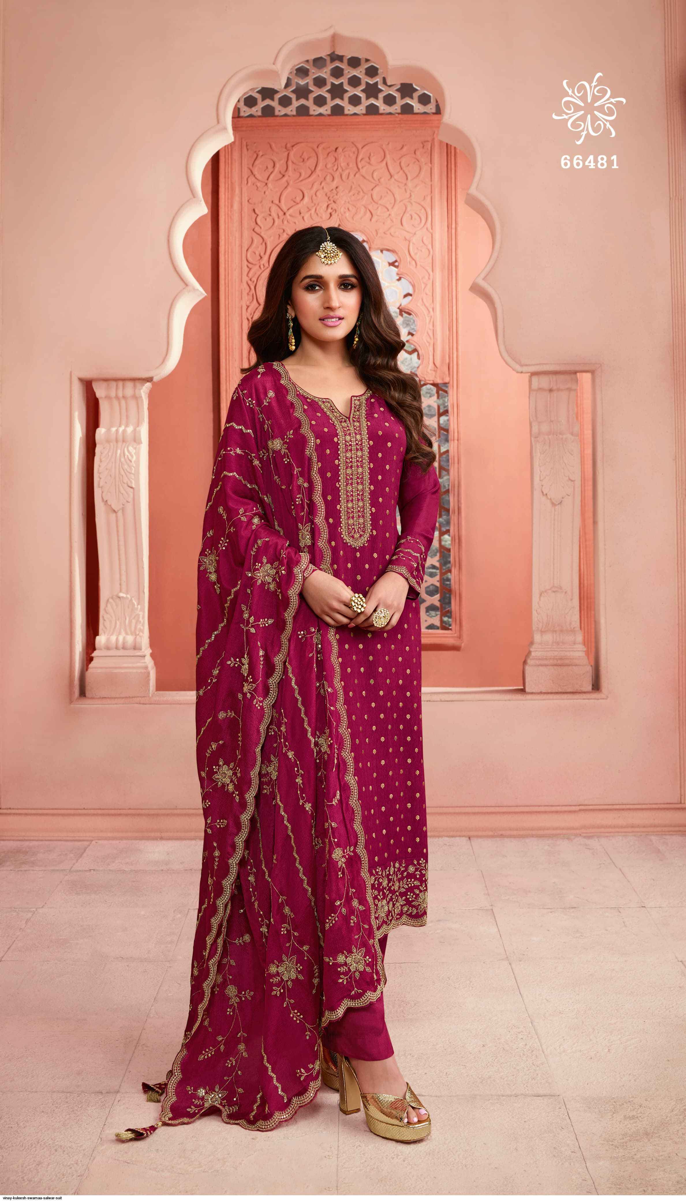 Vinay Kuleesh Swarnaa Rayon Slub Dress Material Online Suit Supplier