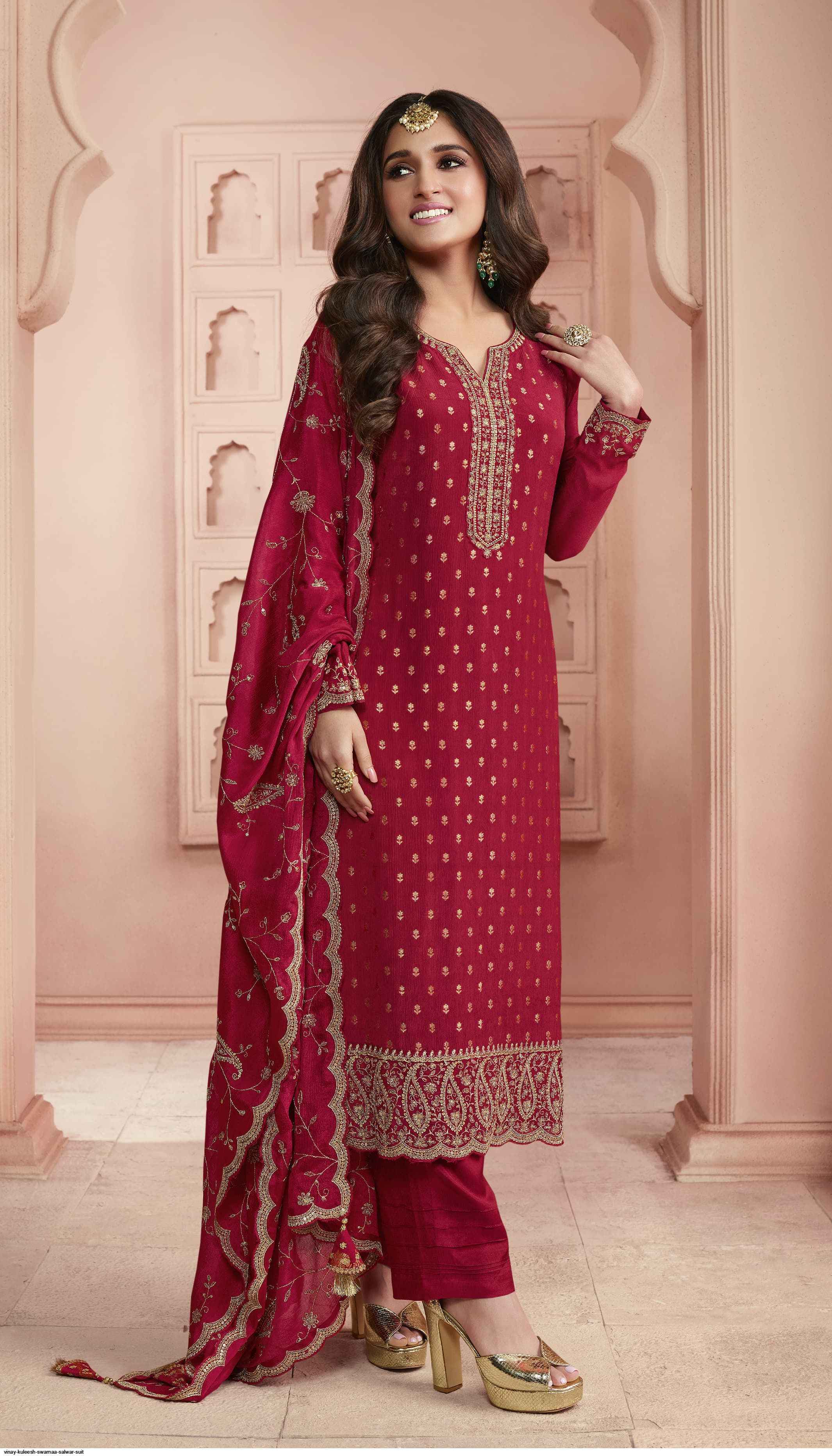 Vinay Kuleesh Swarnaa Rayon Slub Dress Material 6 pcs Catalogue