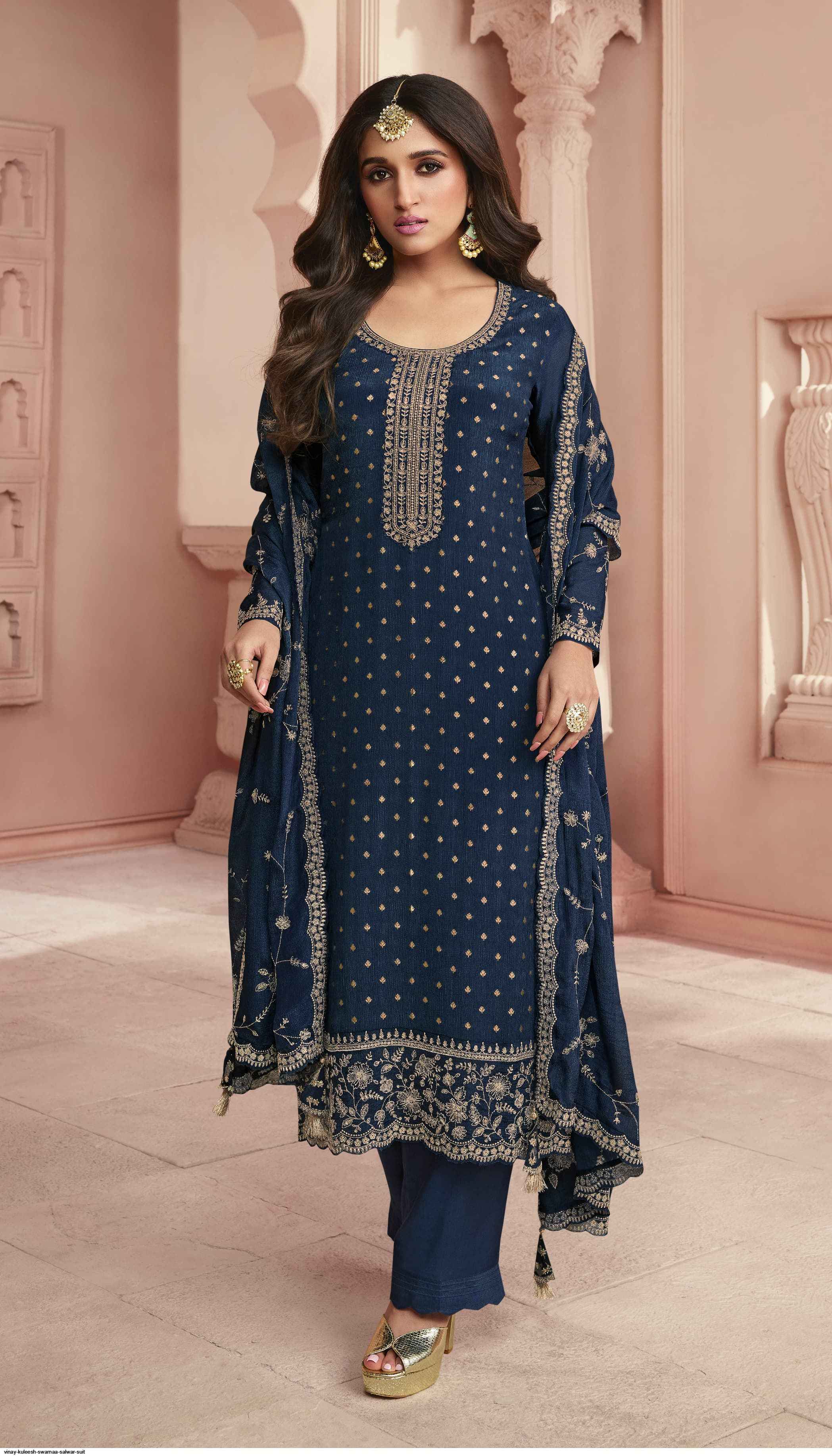 Vinay Kuleesh Swarnaa Rayon Slub Dress Material 6 pcs Catalogue