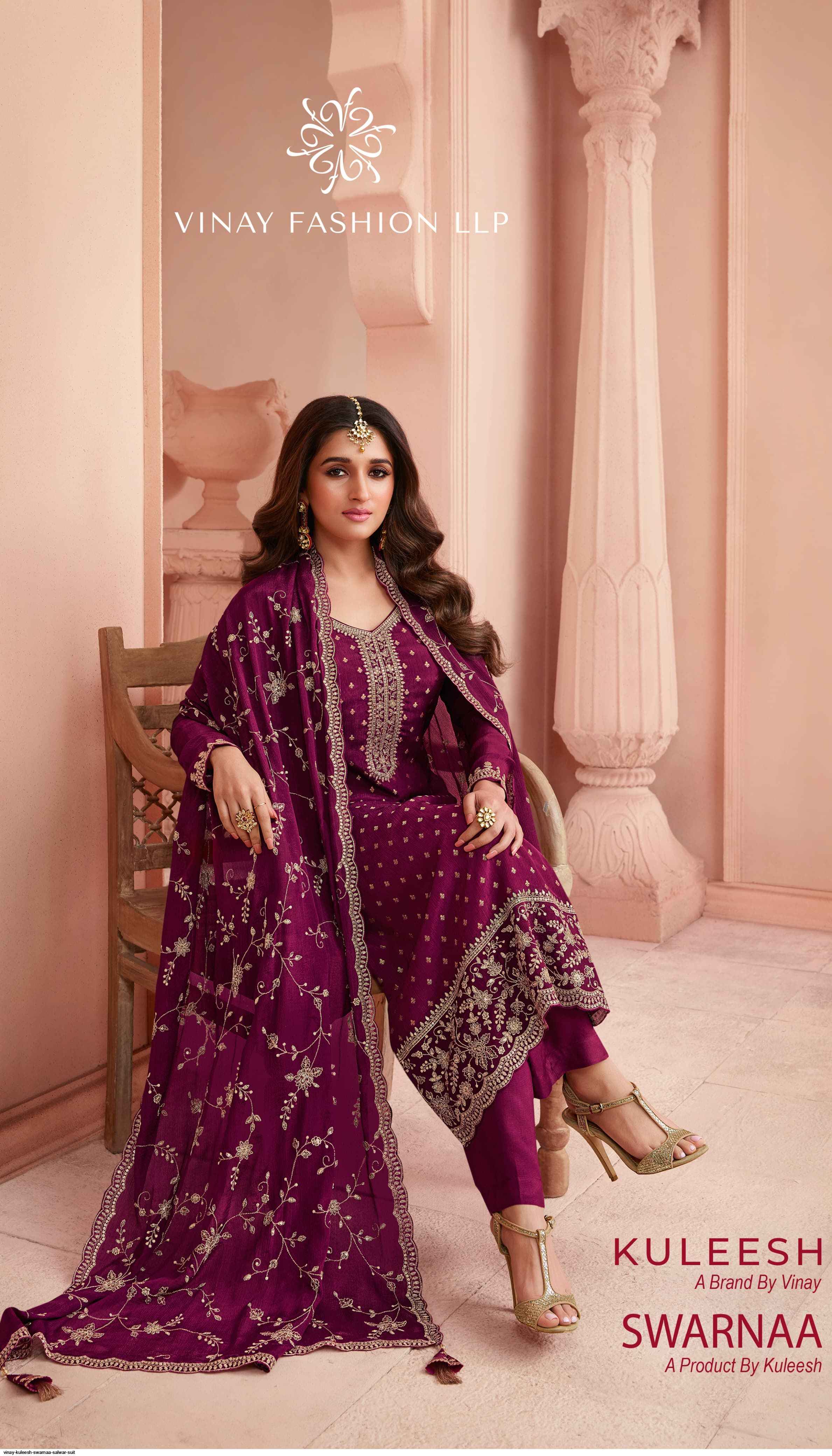 Vinay Kuleesh Swarnaa Rayon Slub Dress Material 6 pcs Catalogue