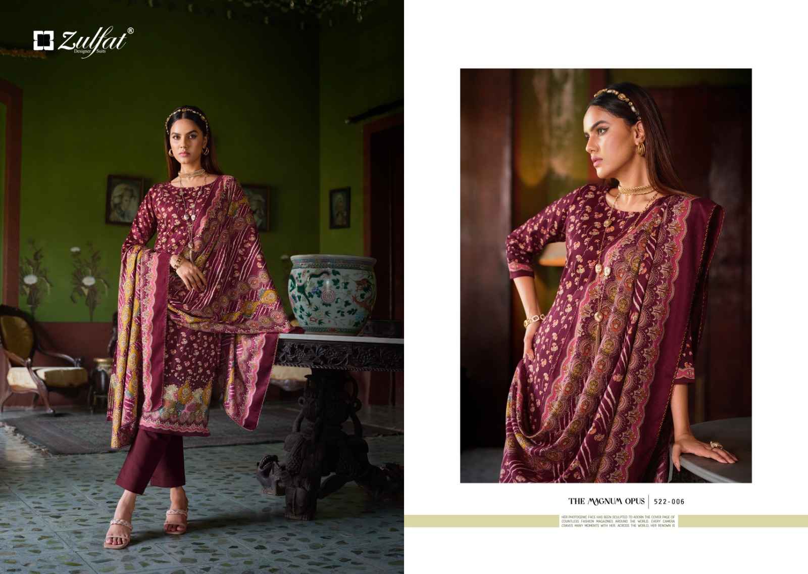 Zulfat Raabia Pashmina Dress Material 8 pcs Catalogue