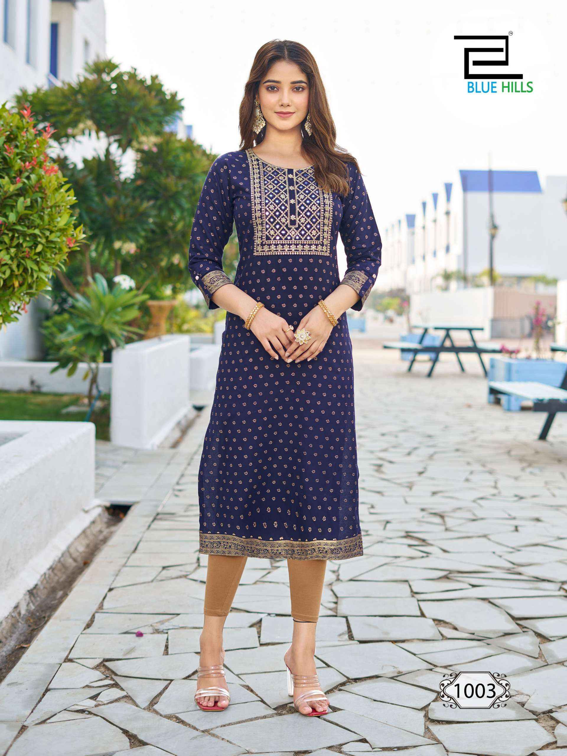 Blue Hills Classic Touch Rayon Kurti 8 pcs Catalogue