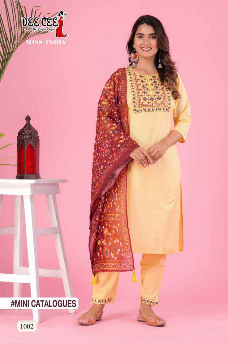 Dee Cee Miss India Readymade Cotton Dress 4 pcs Catalogue