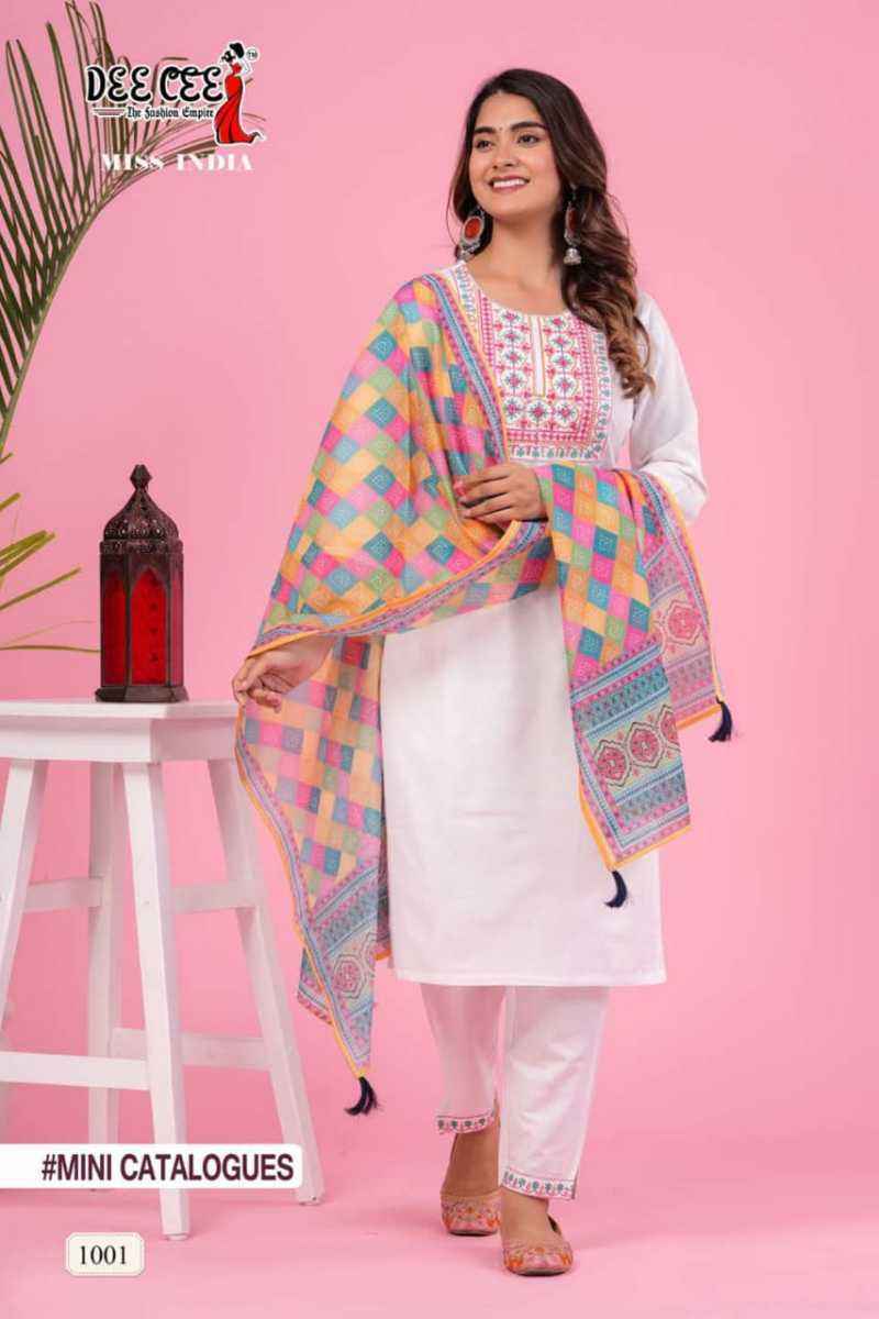 Dee Cee Miss India Readymade Cotton Dress 4 pcs Catalogue