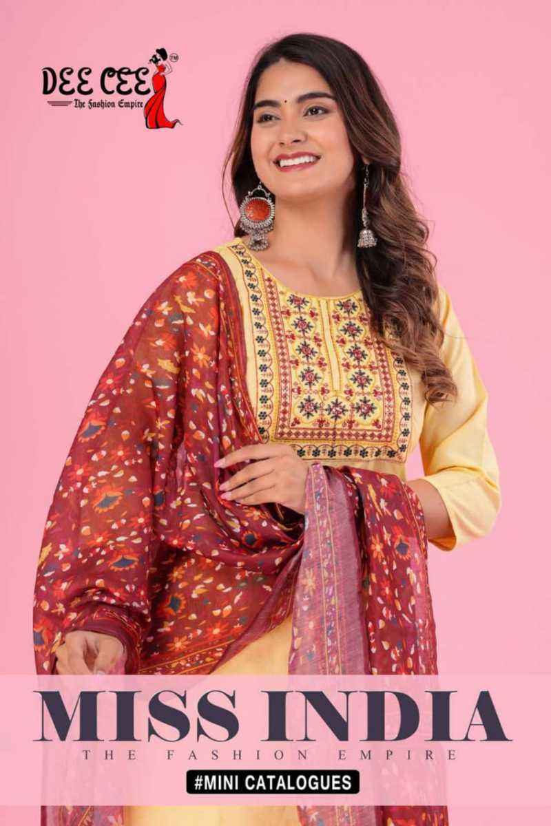 Dee Cee Miss India Readymade Cotton Dress 4 pcs Catalogue