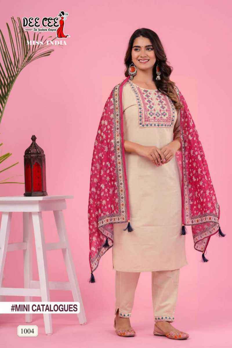 Dee Cee Miss India Readymade Cotton Dress 4 pcs Catalogue