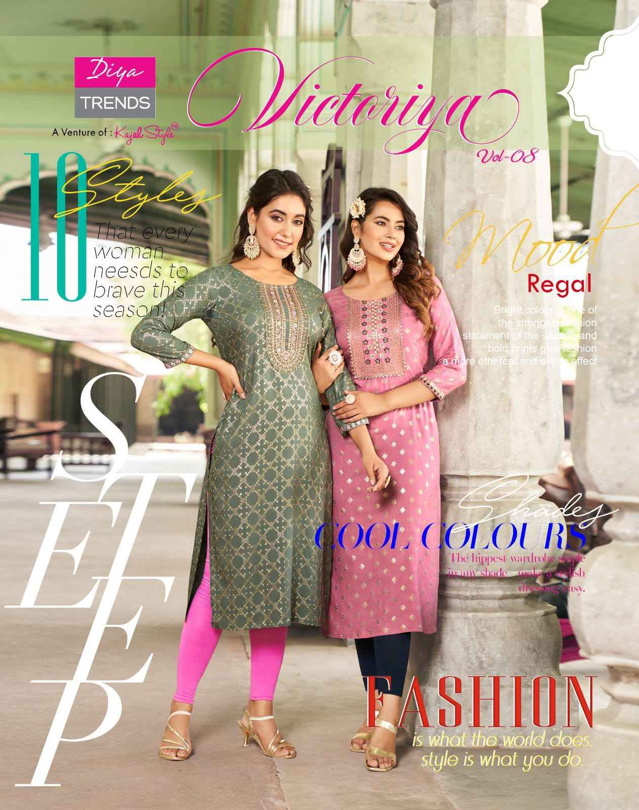 Diya Trends Victoria Vol 8 Rayon Kurti 10 pcs Catalogue