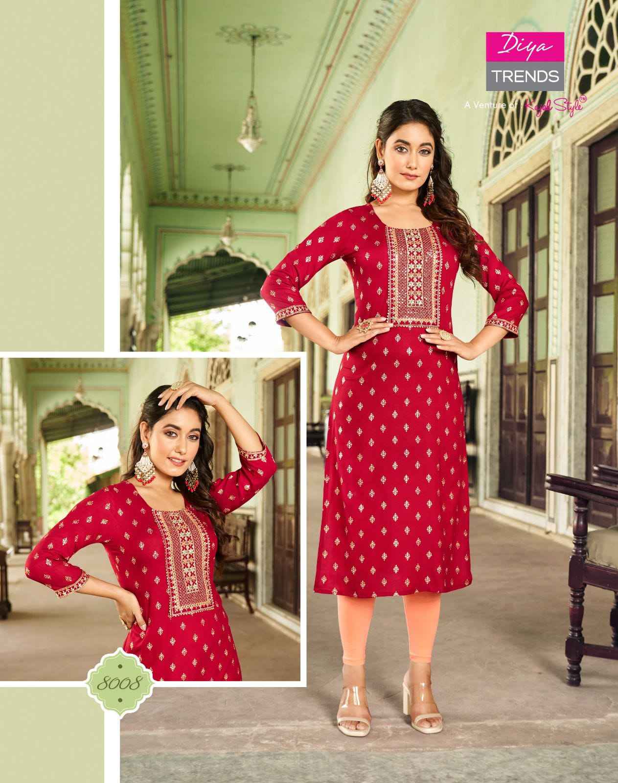 Diya Trends Victoria Vol 8 Rayon Kurti 10 pcs Catalogue