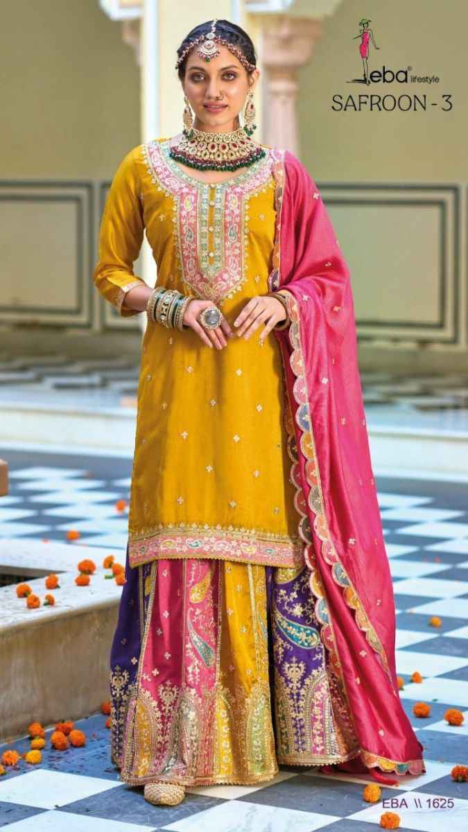 Eba Lifestyle Safroon Vol 3 Readymade Silk Dress 2 pcs Catalogue