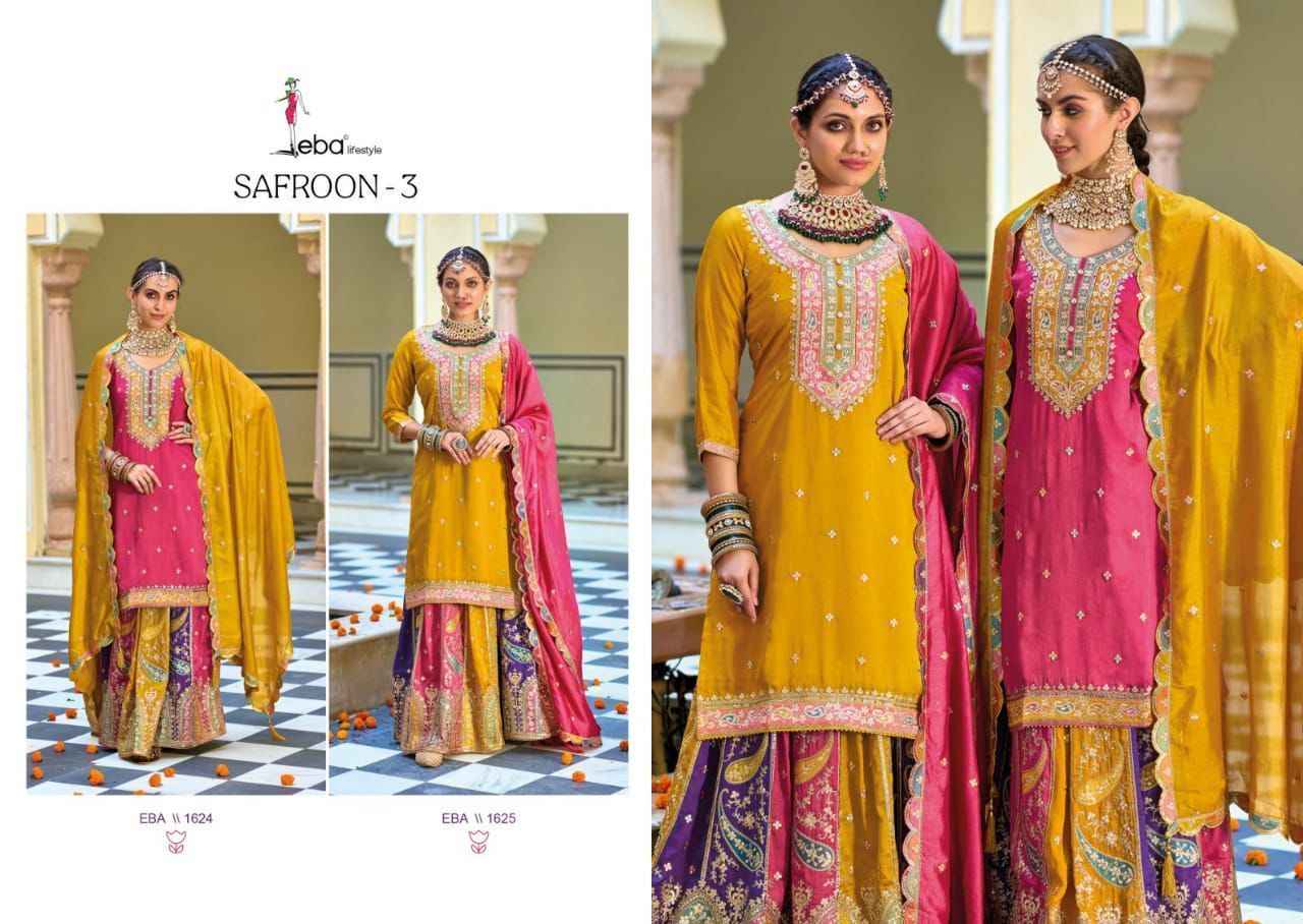 Eba Lifestyle Safroon Vol 3 Readymade Silk Dress 2 pcs Catalogue