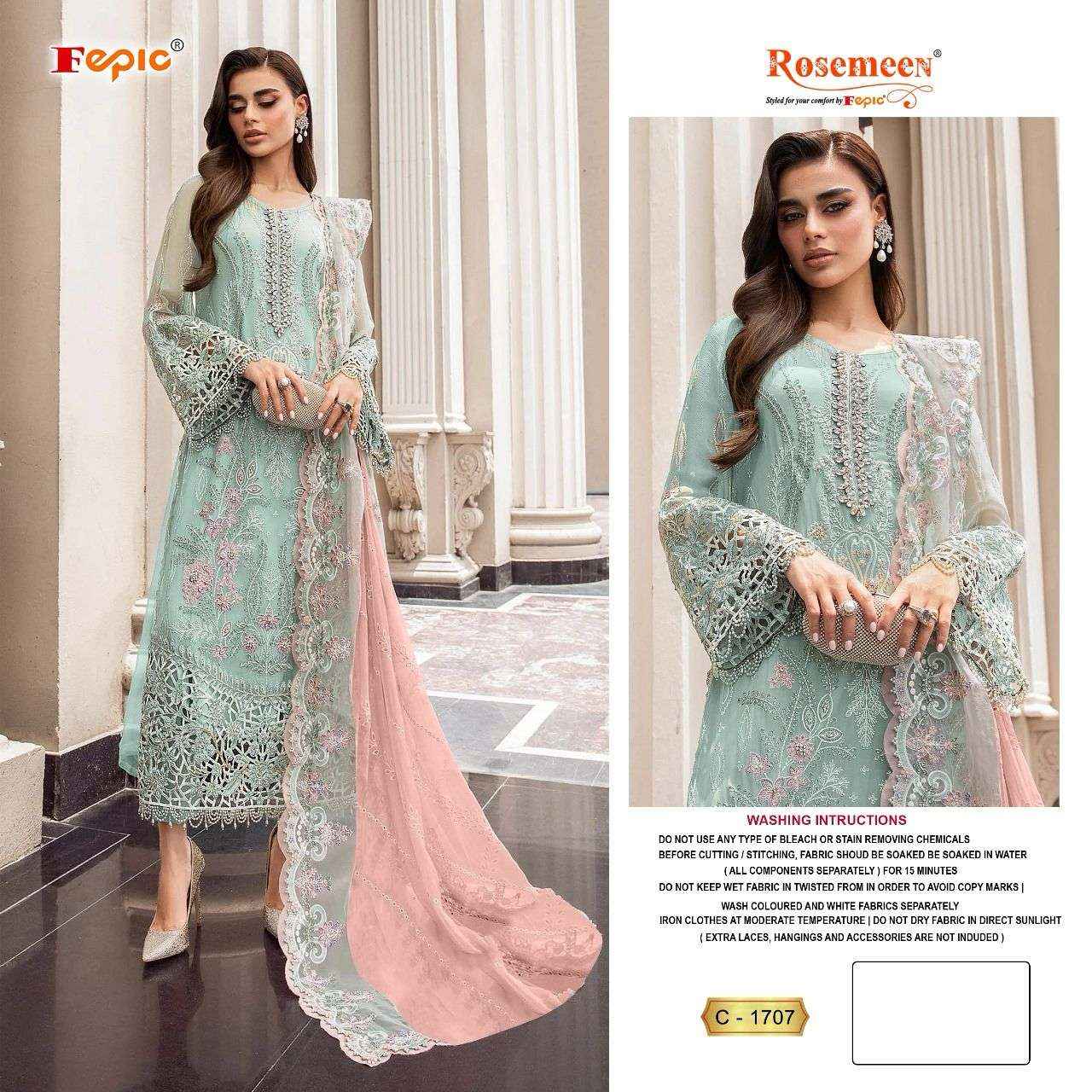 Fepic Rosemeen C 1707 Georgette Dress Material 1 pcs Catalogue
