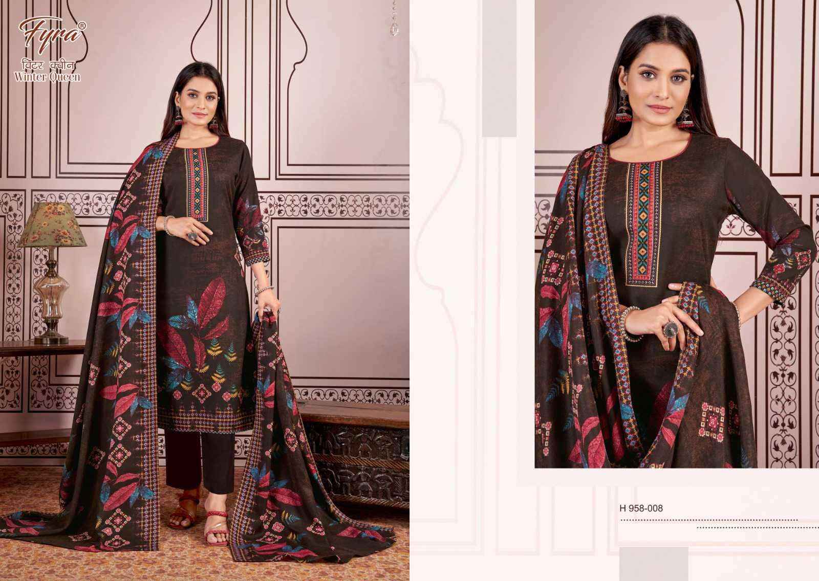 Fyra Winter Queen Pashmina Dress Material 8 pcs Catalogue