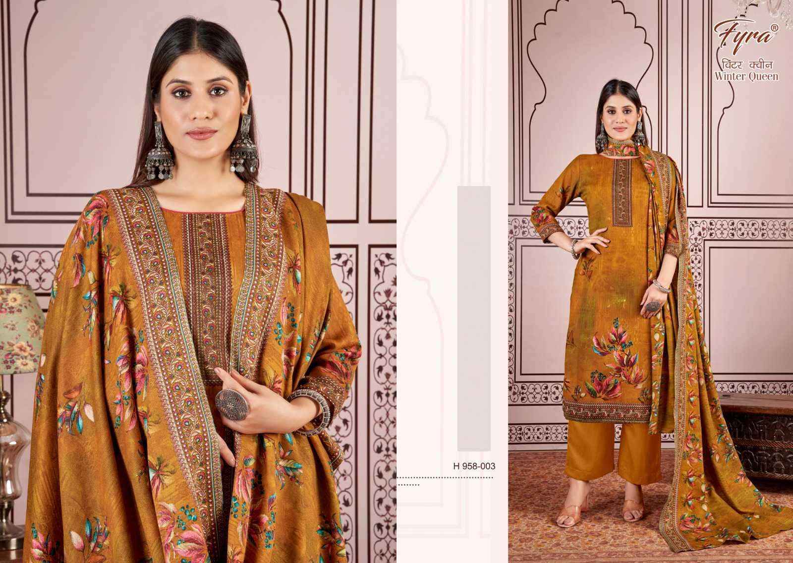 Fyra Winter Queen Pashmina Dress Material 8 pcs Catalogue