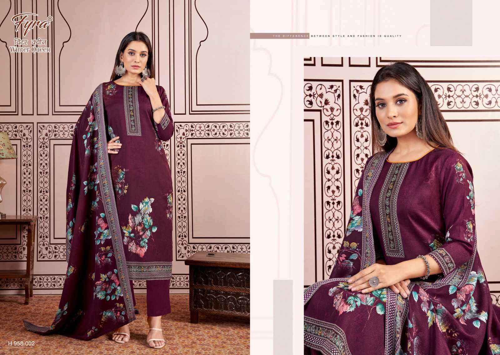 Fyra Winter Queen Pashmina Dress Material 8 pcs Catalogue